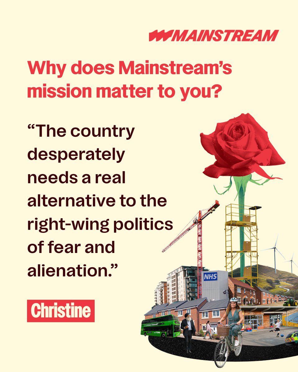 We asked Mainstream supporters why they're backing us to reconnect Labour with its core values and transformative potential.

Here's Christine's response 👇