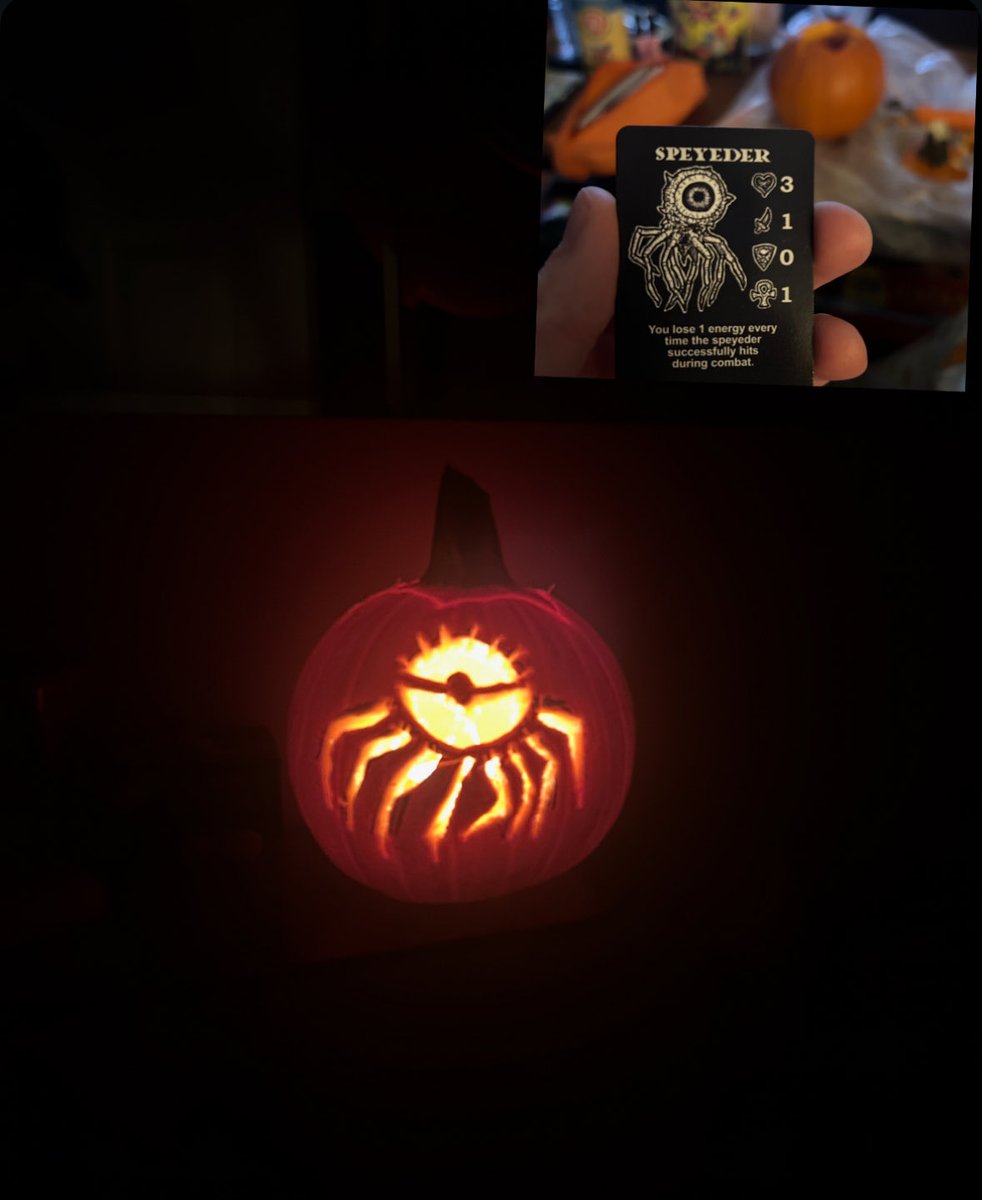 A fan of Tin Helm in Canada send this photo of the pumpkin he carved for Halloween. It is based on the Speyeder enemy. What a fun idea! I will always share cool stuff like this!