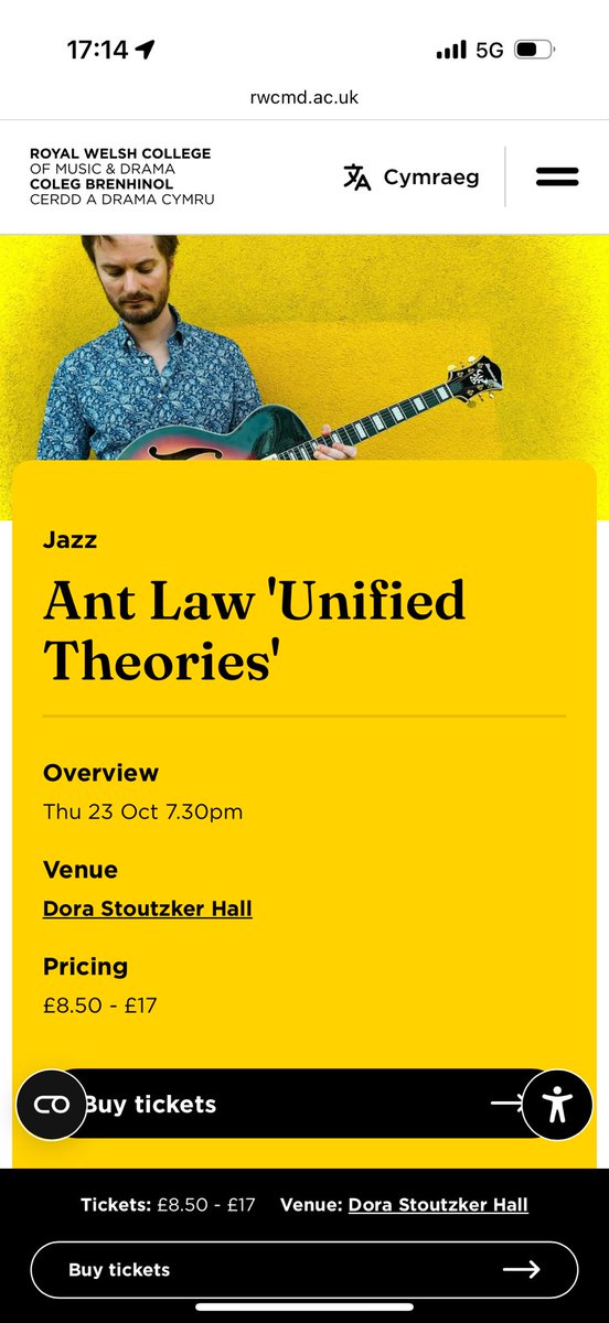 AntLawGuitar's tweet image. 1 week tonight @RWCMD #Cardiff #Caerdydd #Wales rwcmd.ac.uk/events/ant-law… See you there Wales friends? 🖖