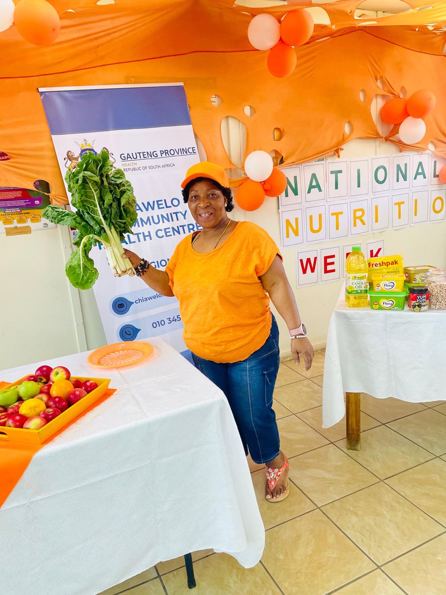Healthjhb's tweet photo. Chiawelo CHC commemorated  #NationalNutritionWeek to raise awareness about the importance of healthy eating and balanced nutrition. The commemoration aimed to encourage individuals to make informed food choices, adopt healthier eating habits,and prevent nutrition-related diseases https://t.co/aitkMg9bmY