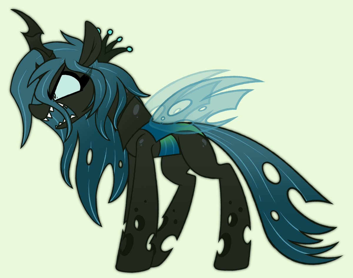 Angry Royalty #3 - Chrysalis💚  

Just a comm where the princesses overlapped eachother and thought was a shame not to post them individually!