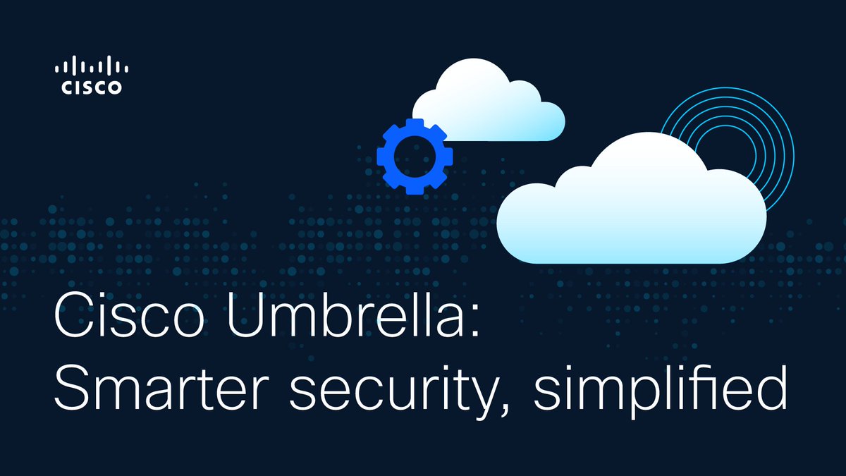 CiscoUmbrella's tweet photo. Complexity is the enemy of security. Use #CyberSecMonth as an opportunity to explore actionable insights for a more streamlined, effective approach.️

Take your first step:

Popular Resources: https://t.co/X7LN2JjsFU
Dive in with a free trial: https://t.co/nebNxVYIKk https://t.co/hgqYCjXPcd