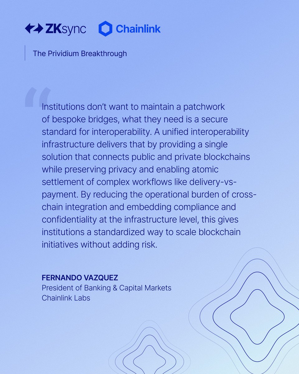 📌Partner Spotlight

The Prividium Breakthrough Initiative wouldn’t be possible without the active participation of global institutions observing the capabilities of Prividiums and sharing valuable insights.

This is <a href="/chainlink/">Chainlink</a>, the leading oracle platform bringing capital