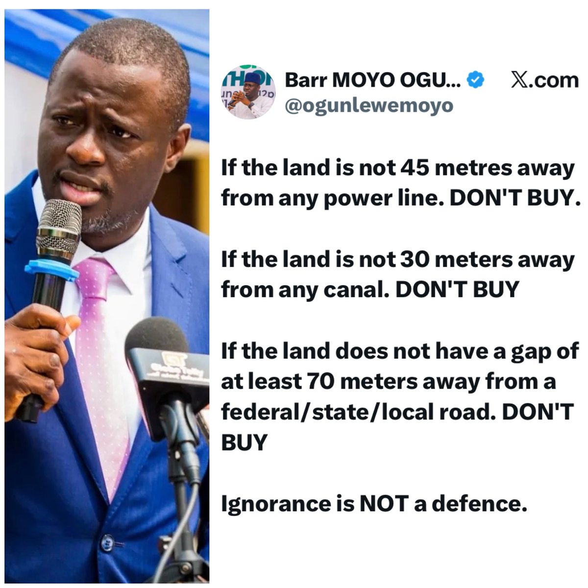 instablog9ja's tweet photo. Kosofe LGA Chairman, Barr Moyo Ogunlewe issues warnings about acquiring landed properties https://t.co/sEc75KXJB6