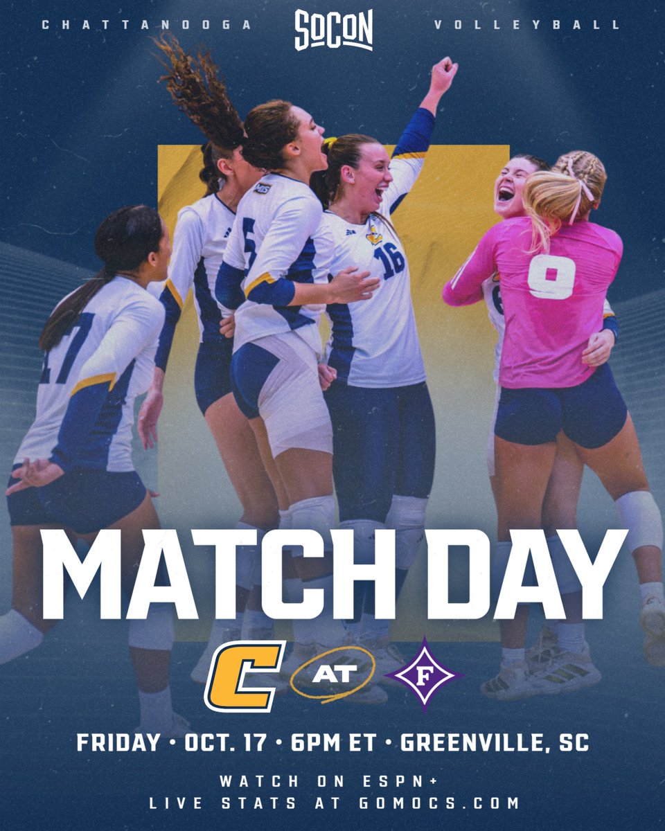 GoMocsVB's tweet image. KEEP. IT. ROLLIN. MATCH DAY ‼️
🆚 Furman
⏰ 6 p.m. (ET)
📍 Greenville, SC
🖥️ Watch Live on ESPN+
📊 Live Stats at GoMocs.com
📝 gomocs.com/news/2025/10/1…
#GoMocs