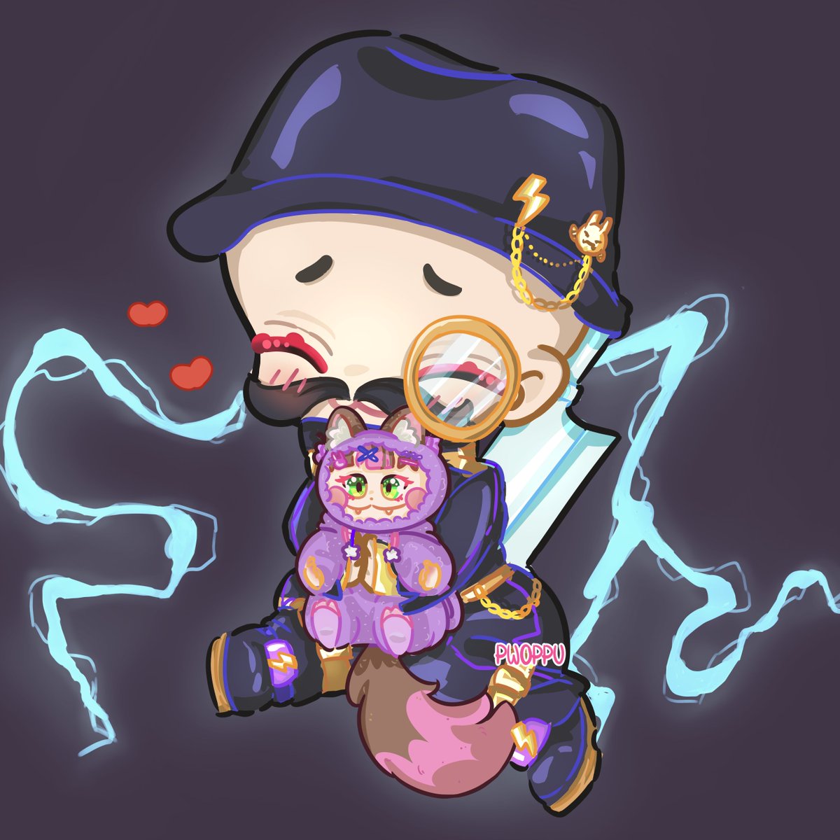 ✿ chibi redeems for <a href="/gyepiyun/">Gyepi Yun 🦊🩷</a> 800 celebration~
✿ thank you thunder_duude for the req‼️

i hope you enjoy!! 👤⚡️

#oc #chibi #fanart