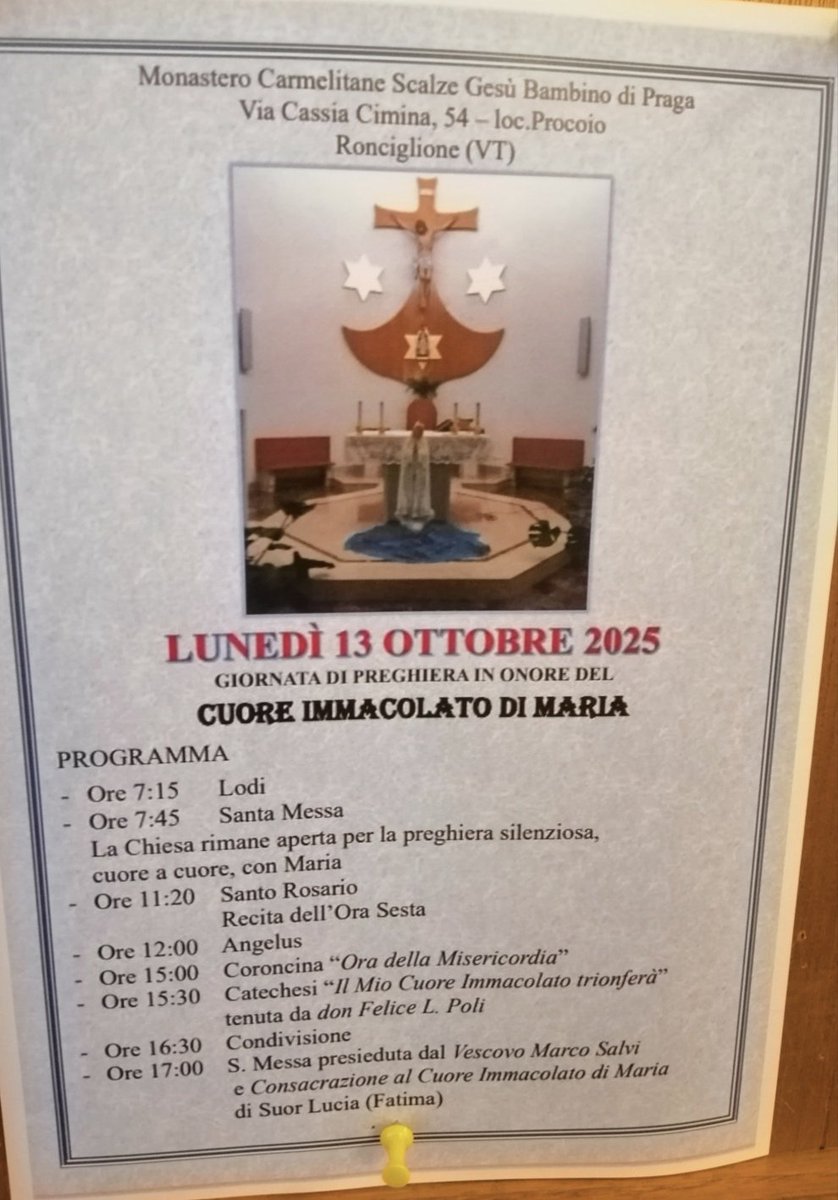 #Grazie al #vescovo S.E. Mons #MarcoSalvi capo della #Diocesi #CivitaCastellana VT per aver presieduto la Celebrazione conclusiva della speciale giornata di Preghiera organizzata a Ronciglione il 13 ottobre e dedicata alla Madonna di #Fatima. tusciatimes.eu/ronciglione-gi…