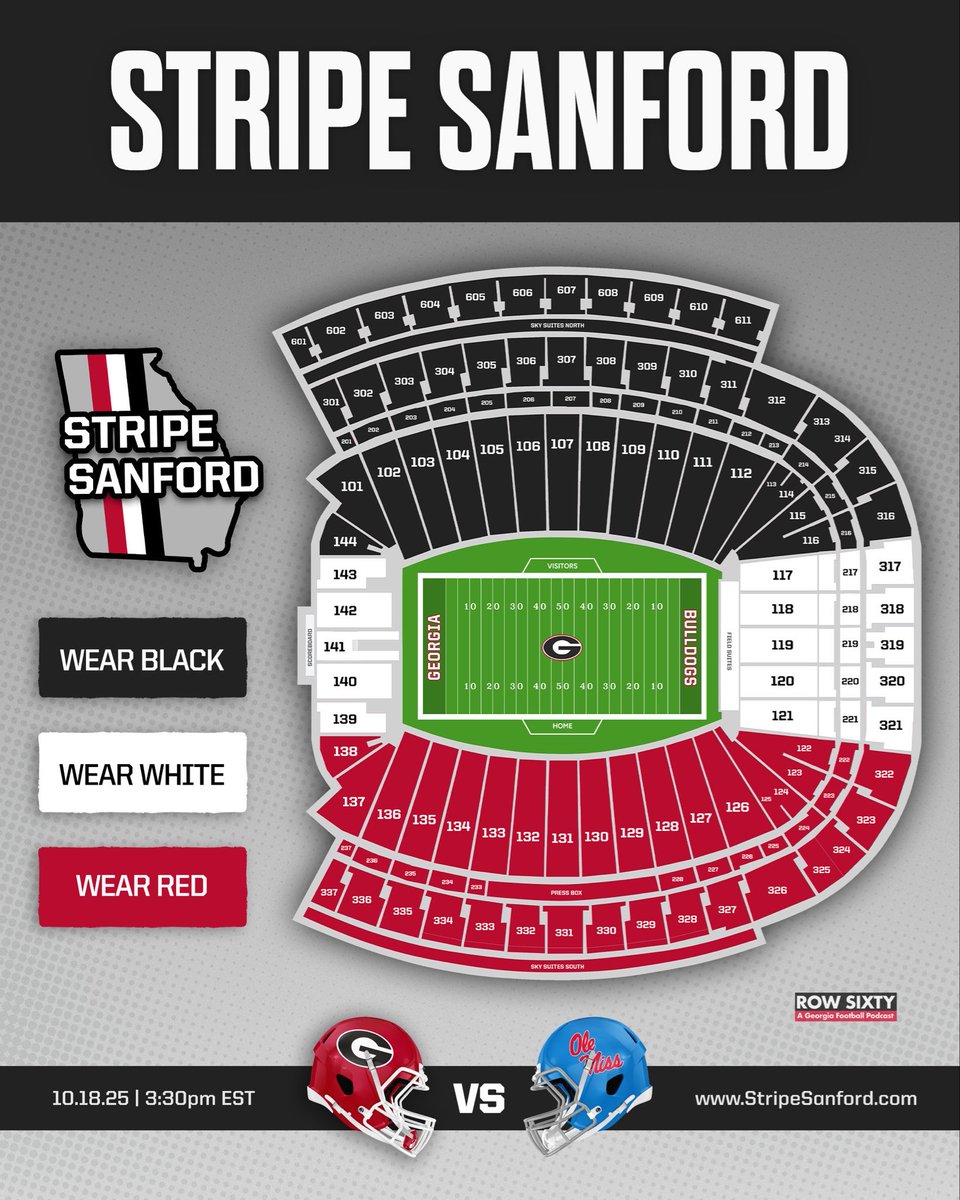 The movement by <a href="/rowsixty/">Row Sixty: A Georgia Football Podcast</a> has now gotten the full endorsement from <a href="/GeorgiaFootball/">Georgia Football</a>. Let’s go!!! 

(And I encourage those against it to type out your negative response then delete it before posting. Nobody wants to hear about your inability to have a little fun) 
#GoDawgs 🔴⚪️⚫️