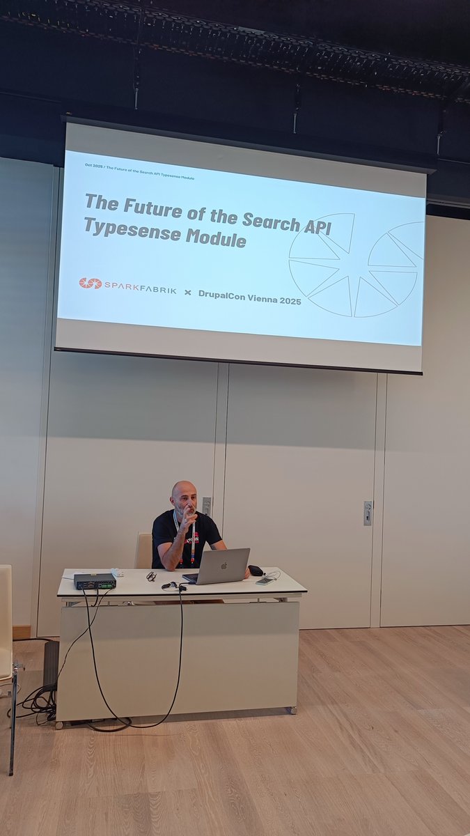 SparkFabrik's tweet image. Our Roberto strikes again! Another day, another BOF session at #DrupalCon Vienna 2025!
As a maintainer of the Search API Typesense module, Roberto is always looking forward to collecting feedback, sharing his expertise and pick up new tricks!
#SparkFabrik #BeTheSpark #Typesense