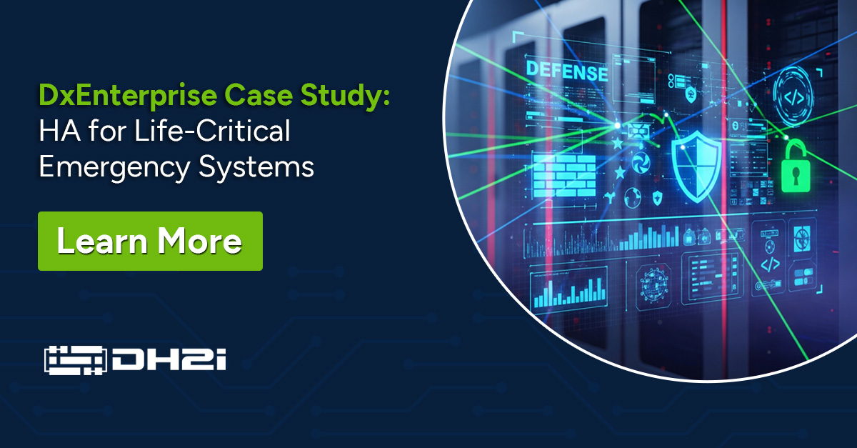 DH2i's tweet image. Some of our customers identify a single powerful benefit that fuels DxEnterprise adoption. The Linn County Sheriff's Office optimized their #SQLServer environment in a variety of ways with huge cost savings, reduced downtime, and intelligent failover: na2.hubs.ly/H01xST80
