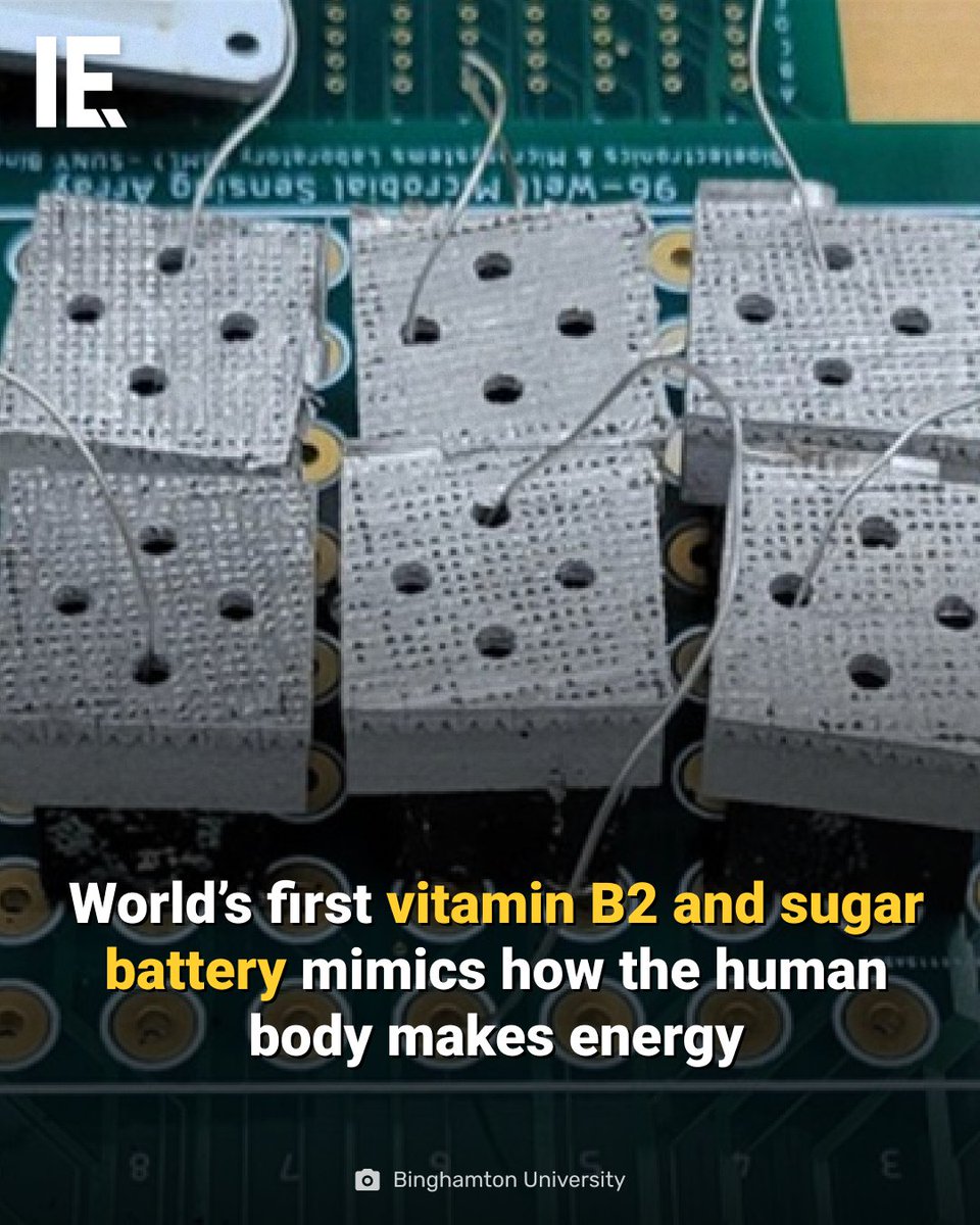 IntEngineering's tweet image. Inspired by human metabolism, scientists have built a vitamin-powered battery that turns glucose into electricity. bit.ly/4nUaXSo