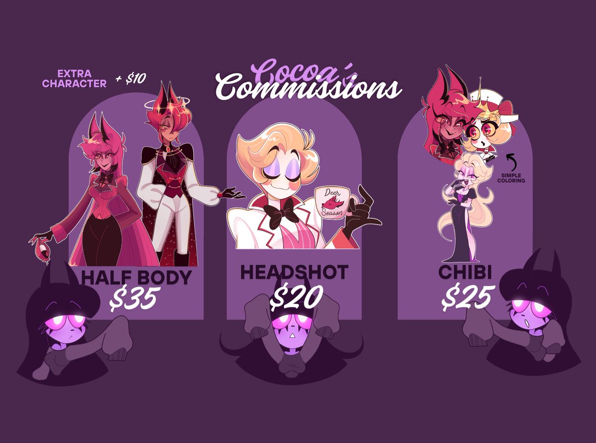 Alright guys these are open! ✨️

I'm having very bad health issues at the moment, and the treatment and exams are very expensive. So any support is appreciated 💕