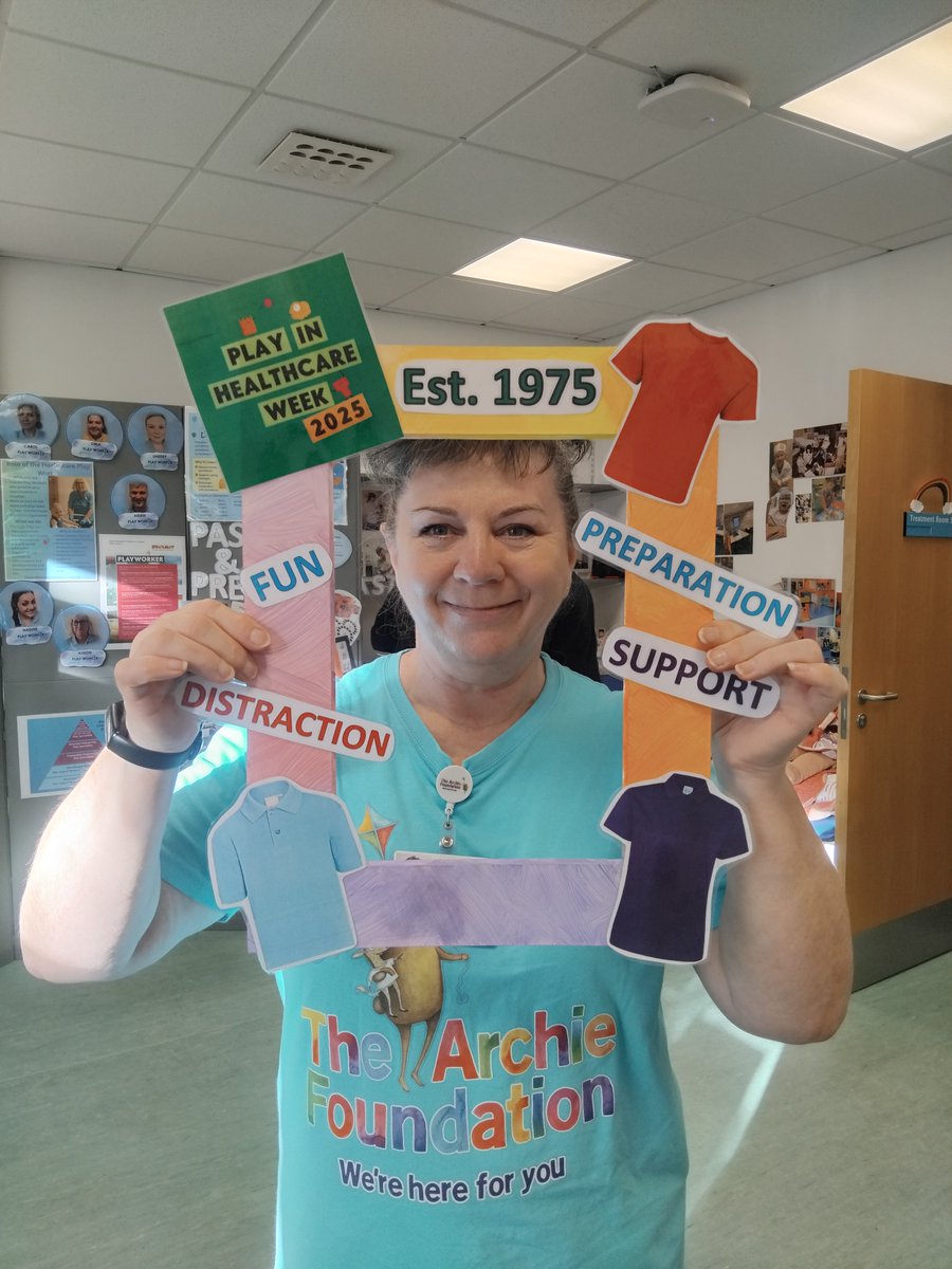 RACH_Playservic's tweet photo. Day 4 #playinhealthcareweek visit from some of The Archie Foundation volunteers and student nurses to learn more about the importance of play in hospital https://t.co/d7Ee2SSYBk