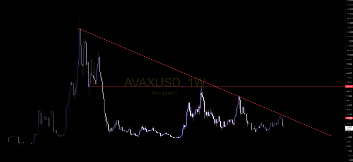 Look.  All I am saying is if anything ever had a chance to go negative - $AVAX might be the strongest contender.  The only level it's ever held since the top was just a stepping stone to get dunked on by macro resistance.