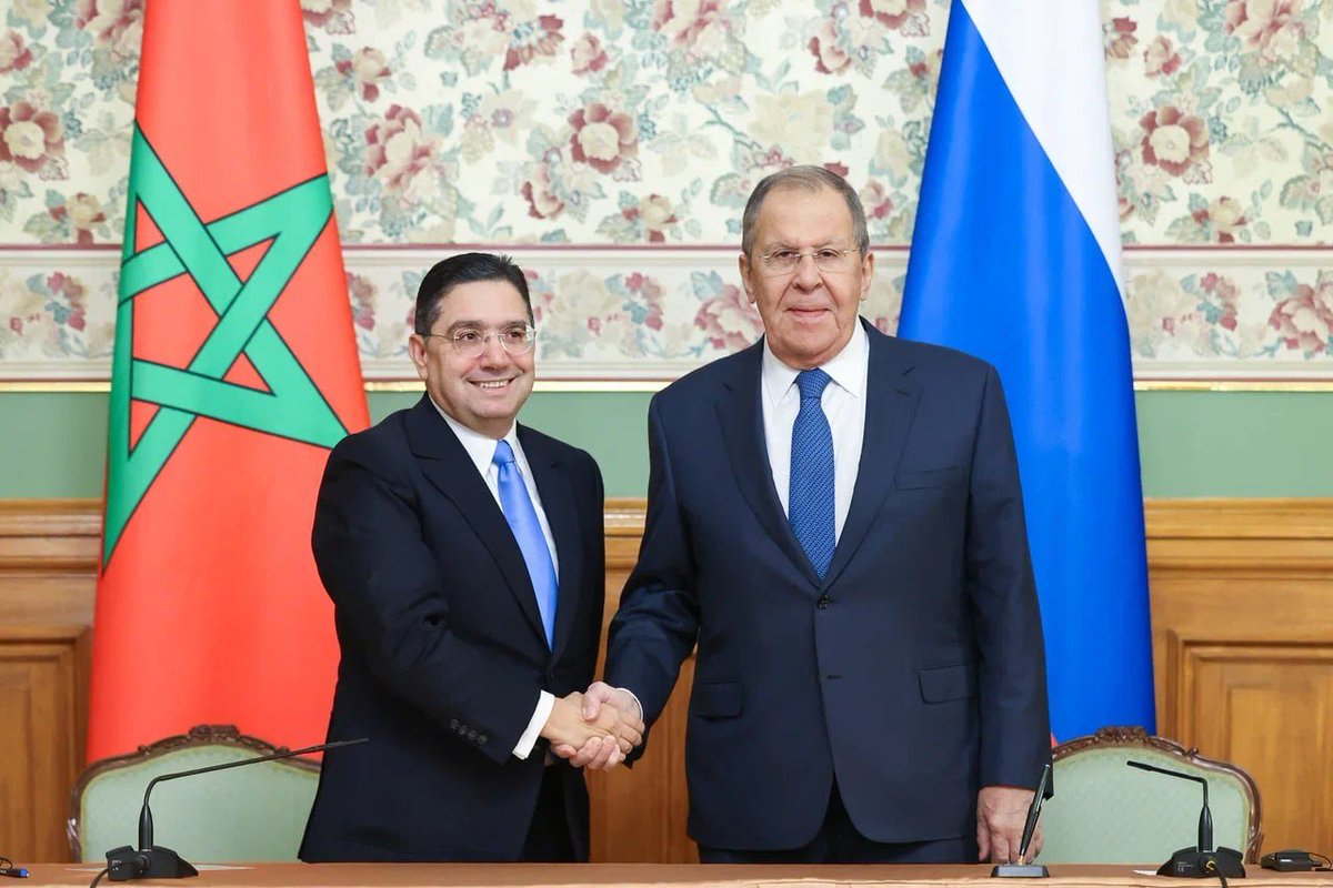 💬Russia's FM #Lavrov during talks with Morocco's FM #Bourita in Moscow:

We are pleased to welcome your delegation to <a href="/mfa_russia/">MFA Russia 🇷🇺</a>. Your visit reflects comprehensive nature of our partnership

🇷🇺🇲🇦#RussiaMorocco ties are based on agreements of our Leaders

t.me/MFARussia/26874