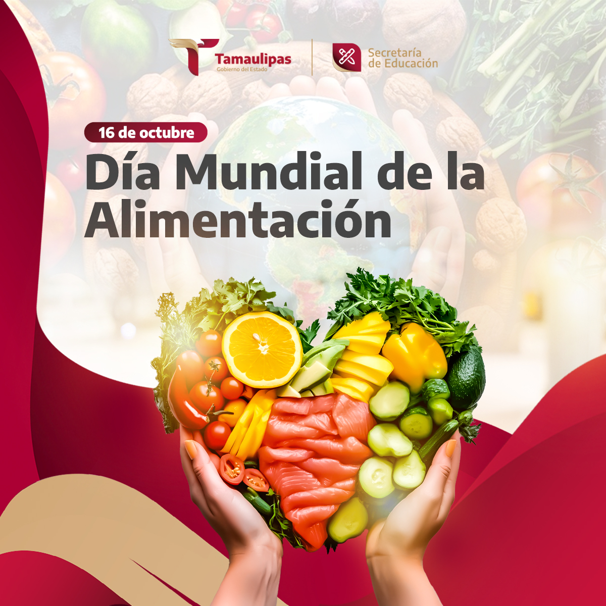 #Efeméride
16 de octubre

Desde 1979 se conmemora el 𝗗𝗶́𝗮 𝗠𝘂𝗻𝗱𝗶𝗮𝗹 𝗱𝗲 𝗹𝗮 𝗔𝗹𝗶𝗺𝗲𝗻𝘁𝗮𝗰𝗶𝗼́𝗻, promovido por la Organización de las Naciones Unidas para la Agricultura y la Alimentación (FAO), para disminuir el hambre en el mundo, propósito en la Agenda 2030.