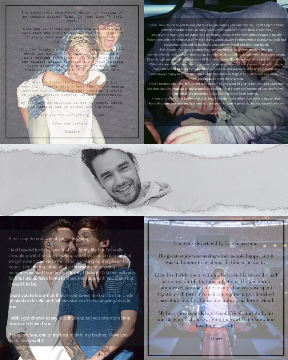 nunca vou me esquecer do sentimento de dor que foi ver cada um dos meninos postando suas fotos e textos pro liam. só deus sabe o quanto eu amo eles 🤍