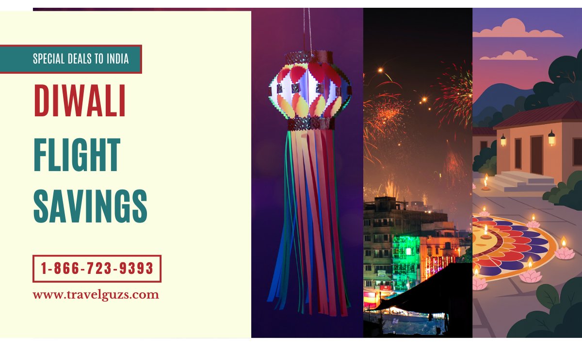 TravelGuzs's tweet image. Light up your Diwali with TravelGuzs! Business class flights to Mumbai from $3,433 and Delhi from $3,548. Celebrate the Festival of Lights while saving on your journeys. Call us at 1-866-723-9393.

View Deals - bit.ly/47cuwhE

#diwalisale #diwalioffer #diwali2025