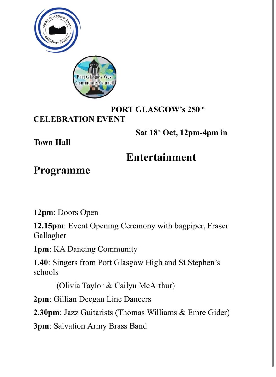 Saturday afternoon covered #PortGlasgow 👇