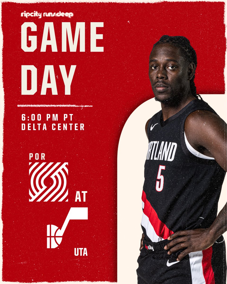Gameday in Salt Lake ✈️

🏀 #RipCity at Jazz
🏟️ Salt Lake City, UT
🕔 6:00 P.M. PDT
📺 BlazerVision // Rip City Radio 620

Heads up, Rip City — tonight’s BlazerVision broadcast will be produced by the Utah Jazz. 
