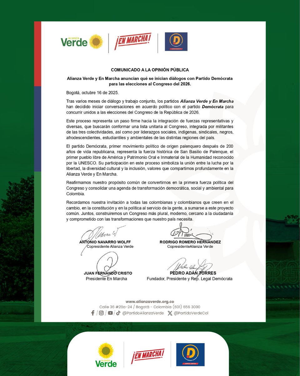 Partido Alianza Verde 🌻 tweet media