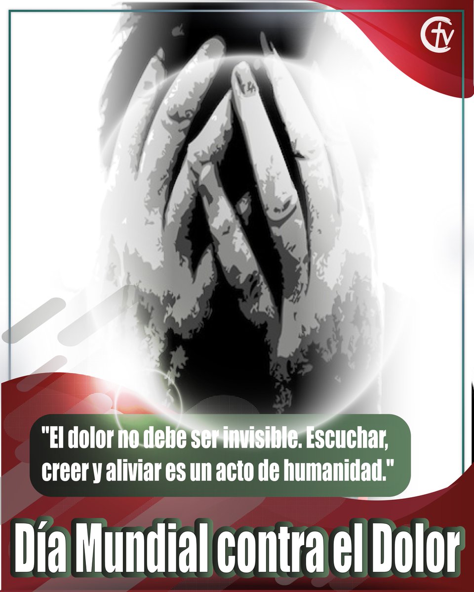 🕊️ Día Mundial contra el Dolor

“El dolor no debe ser invisible. Escuchar, creer y aliviar es un acto de humanidad.”

❤️ Hoy, abre tu corazón.
Tu compasión puede cambiar una vida.
#DíaContraElDolor #Humanidad #Cristovisión 🌍
