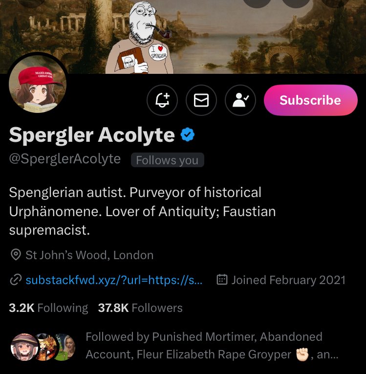 Twitter has graciously given my followers the opportunity to express their munificence by subscribing to my account. Maybe I’ll turn it into a subscriber only book club?