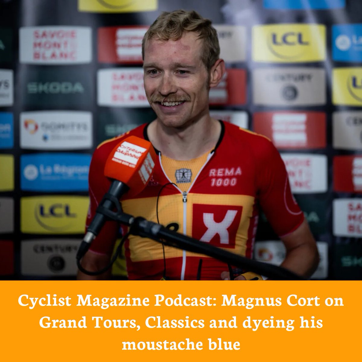 New podcast episode! 🎧

This week, <a href="/robyn_emz/">robyn</a> is joined by Danish cult hero <a href="/MagnusCort/">Magnus Cort</a> to talk breakaways, Classics, rating hotels, moustaches and more.

🔗 Listen now: cyclist.co.uk/news/magnus-co…