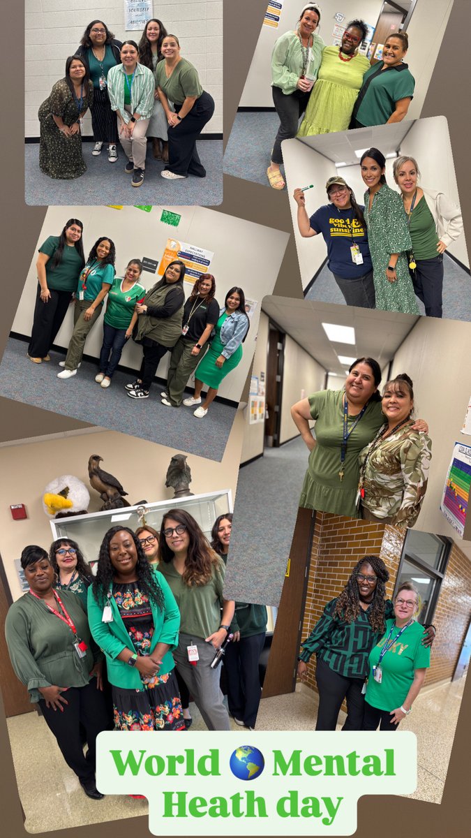ETDualLanguage's tweet image. Here @ErmelES_AISD we support Mental Health Day by uniting and wearing GREEN! "Alone we can do so little, together we can do so much" - Helen Keller
@lizjanec @MsLBrooks1 @MHSS_AISD