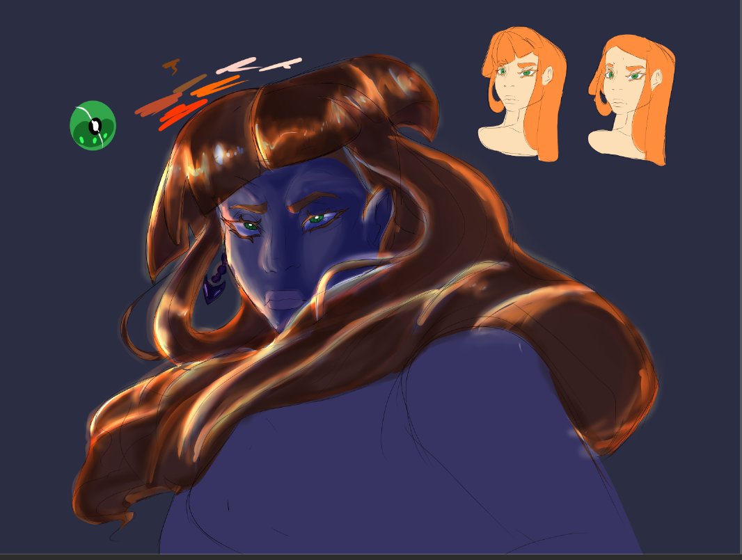 Uhh Just some stuff, I wanted to make lil quick practices, used Quinn as a facial practice then Gwen as a Lighting one in wip