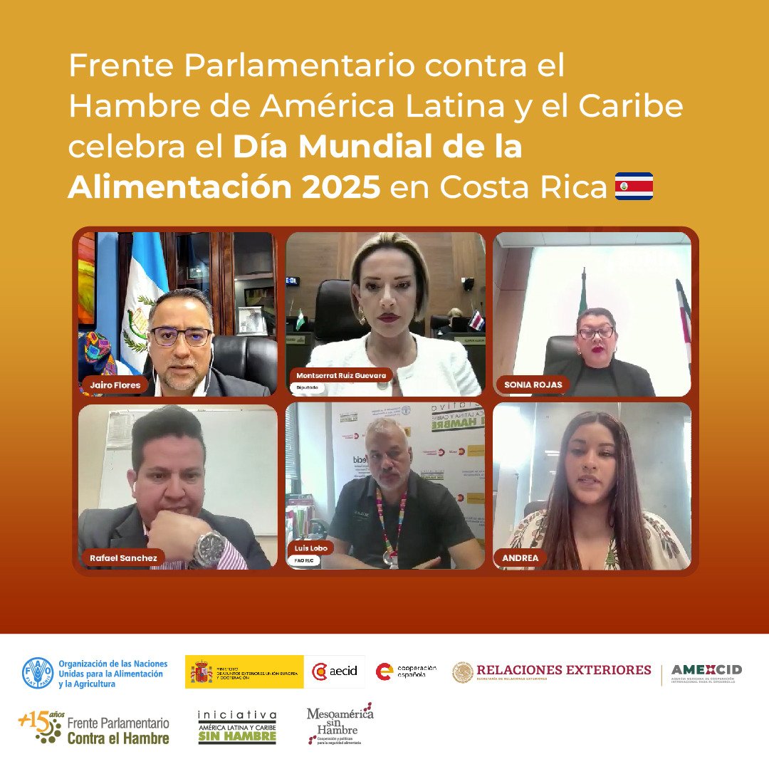 ✨️Este #DíaMundialdelaAlimentación participamos en <a href="/asambleacr/">asambleacr.com</a>  #CostaRica

Desde @alcsinhambre y el Frente Parlamentario contra el Hambre de América Latina y el Caribe, vía <a href="/SoniaRojasCR/">Sonia Rojas Méndez</a> 🇨🇷 <a href="/jajofd/">Jairo Flores</a> 🇬🇹, compartimos aprendizajes para avanzar hacia mejores sistemas alimentarios