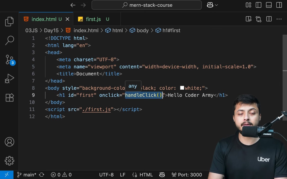 vickychauhan_01's tweet image. 🔥 Day-30 of Coding Challenge with #CoderArmyDefence 💻
✔️ Event types (click, keydown, scroll, etc.)
✔️ 3 ways to handle events (onclick, DOM property, addEventListener)
✔️ Event Bubbling & Capturing 🌊
✔️ event.target, stopPropagation() & event flow
#javascript
