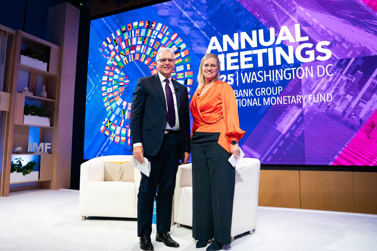 At yesterday's Governor Talk, Danish Minister for Economic Affairs <a href="/stephanie_lose/">Stephanie Lose</a> said the EU is seeking to boost its competitiveness and productivity by addressing "unintended burdens" and moving towards more integrated capital markets: imfconnect.org/content/imf/en… #IMFMeetings