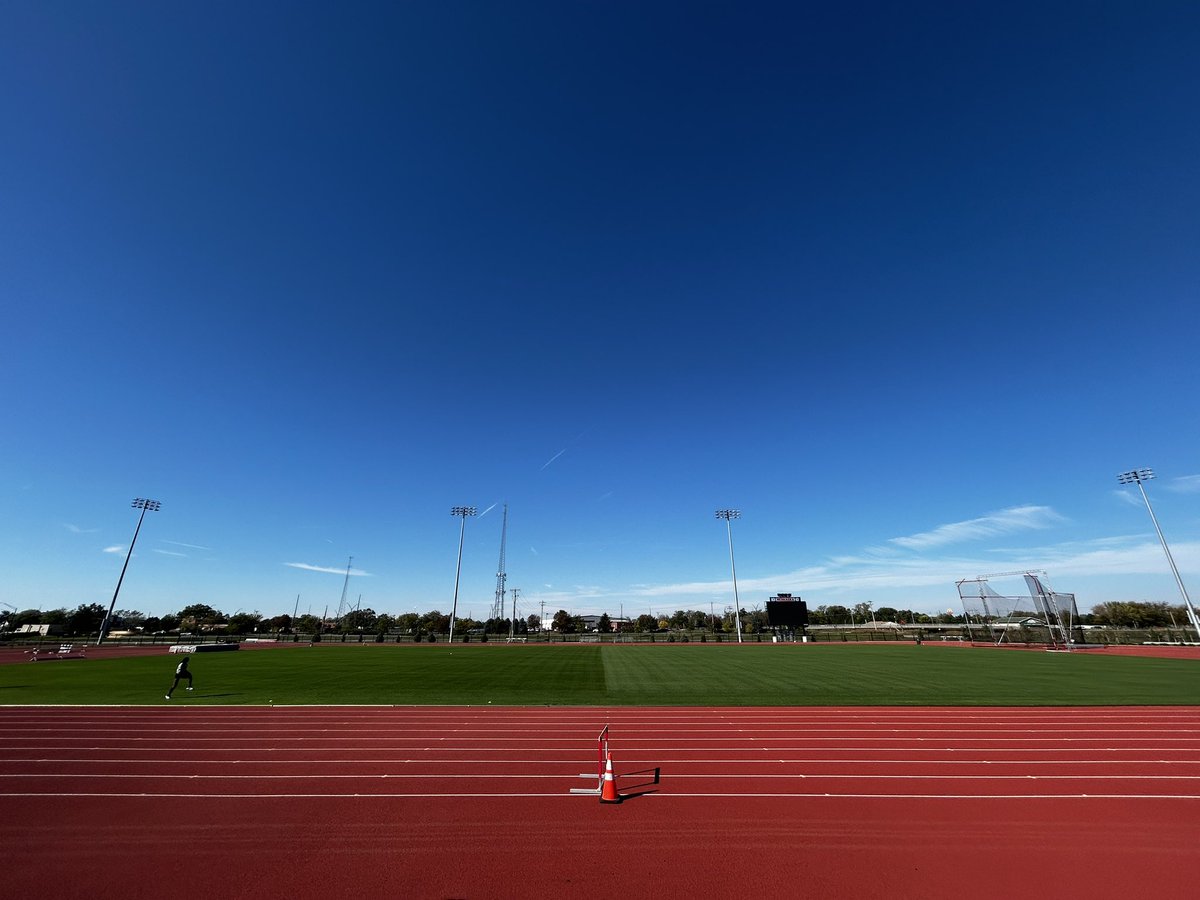 Threw another 20 bags of rye seed today with a spray app and paint later while the soccer guys topdress and aerate!!
Keep ‘er Warm out there!
Also featuring a new pattern at the track facility!
What a crew we have!!
#5-1 #GBR #RoadToTheCFP
