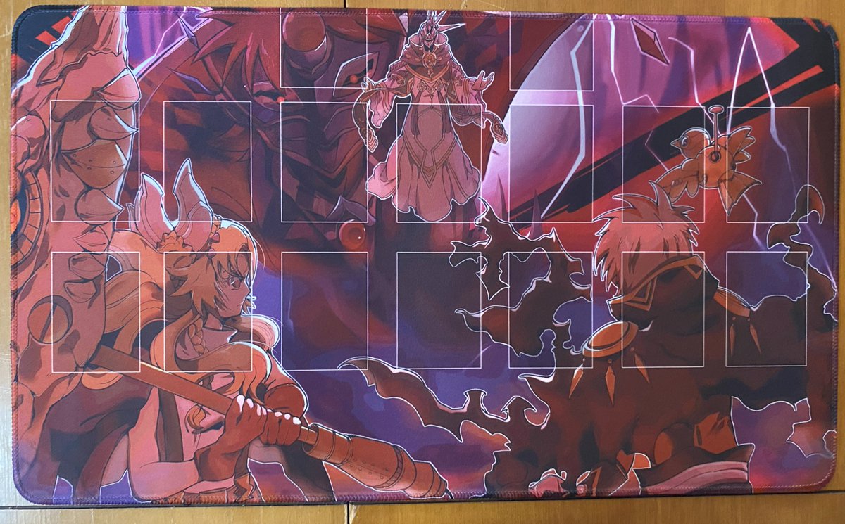 taescodetalker's tweet image. Wanna WIN this mat?

Easy!
Anyone who FOLLOWS &amp;amp; QRTs THIS post AND tell me your favorite Branded Lore card!

Names will be drawn live on twitch on November 1st! 

About the mat: this is the title screen artwork for The Chronicles of the Branded a fanmade non-profit retelling of…