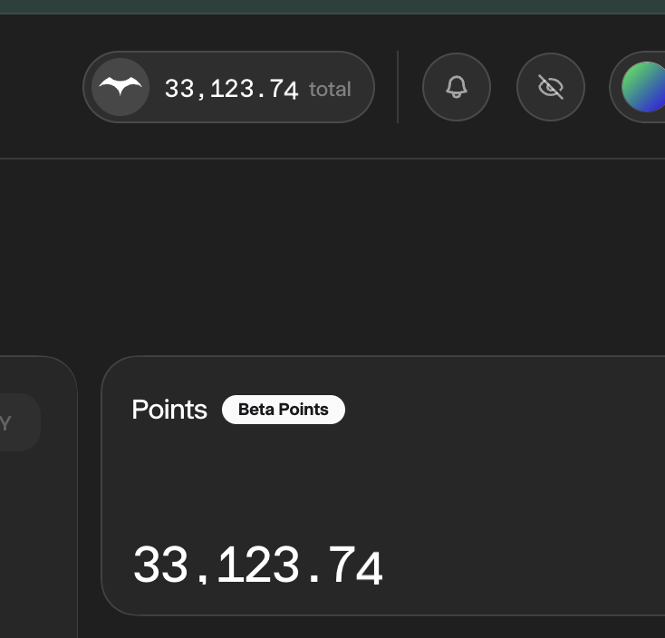 gGlide fam.

Looks like I’ll be hitting my goal of 100k beta points before the <a href="/glider_fi/">Glider</a> TGE.
You can still deposit more and join through my link to get on the Glider app and start gliding.

Link: glider.fi/?invite=cbfedd…

All points earned before launch day will be multiplied by