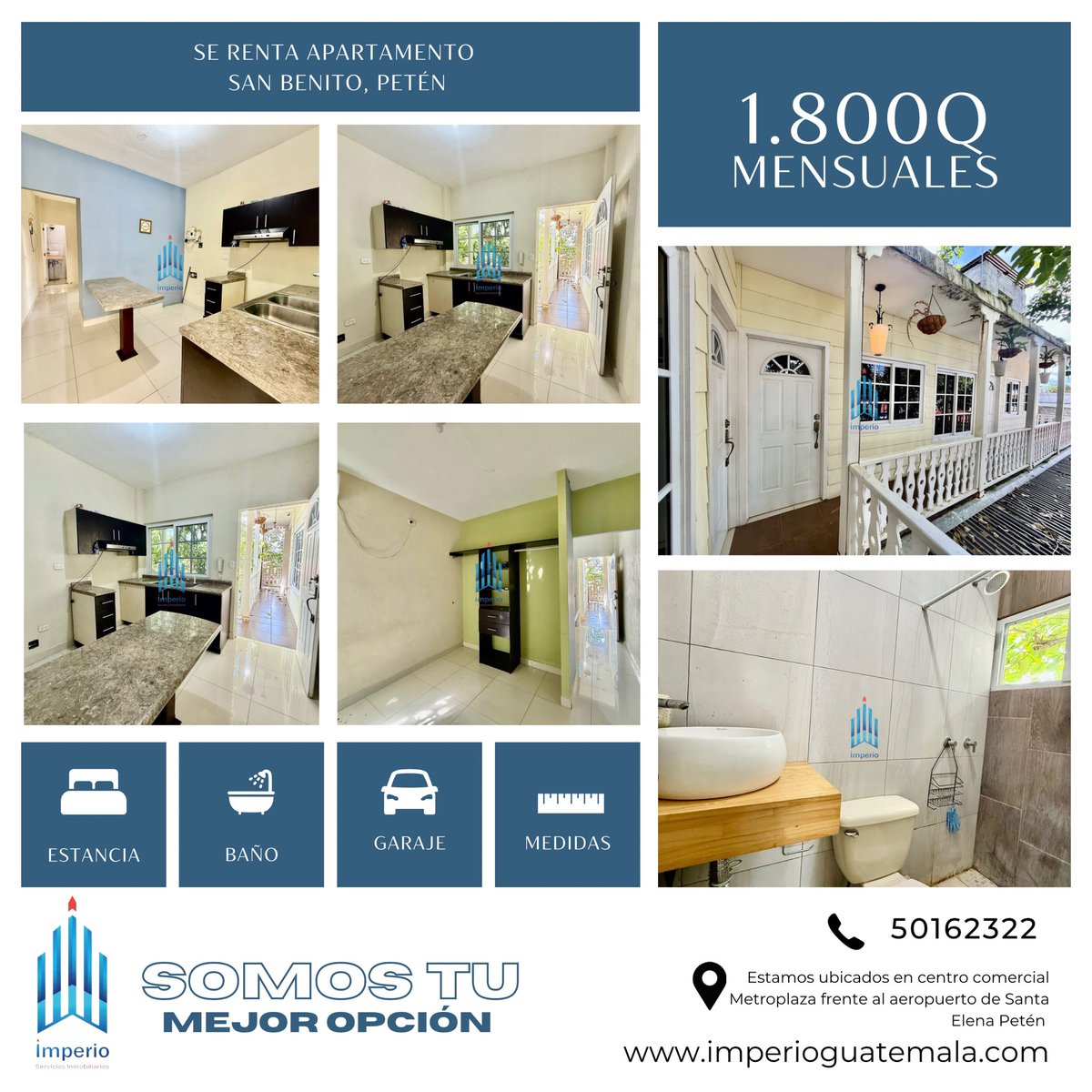 imperiogua's tweet photo. ✅ RENTO APARTAMENTO EN BARRIO LA ERMITA, SAN BENITO, PETÉN. 
Q1,800 mensuales, los servicios se pagan por aparte. 

☎️ Contáctanos: 50162322
💬 WhatsApp:  https://t.co/BvmHUEgapW 
📩 Inbox: envíanos tu teléfono y te compartimos más opciones. https://t.co/T9jq7DDzv2