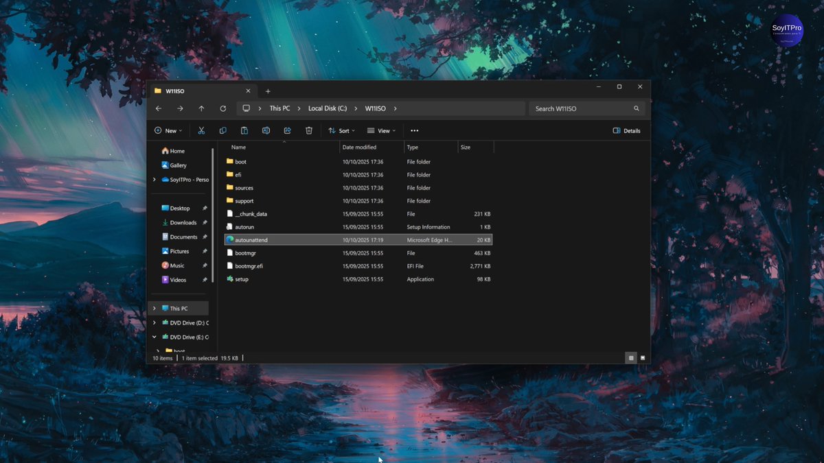 SoyITPro's tweet image. En entornos virtualizados también puedes personalizar ISOs de #Windows con un archivo de instalación desatendido autounattend.xml
Te vas a ahorrar mucho tiempo en procesos de instalación.
Tienes una nueva clase en el curso de #HyperV