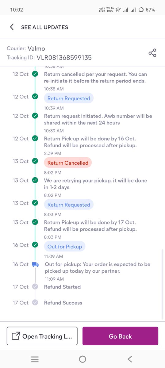 meghansh2002's tweet photo. @meesho_support @Meesho_Official I requested a return on 25th September, and since then I’ve been calling your customer care daily. Every day the status shows “Out for pickup” but no one comes, no one calls. Please resolve this and pick up the product &amp; refund my money ASAP! https://t.co/fqhiYTXiKU
