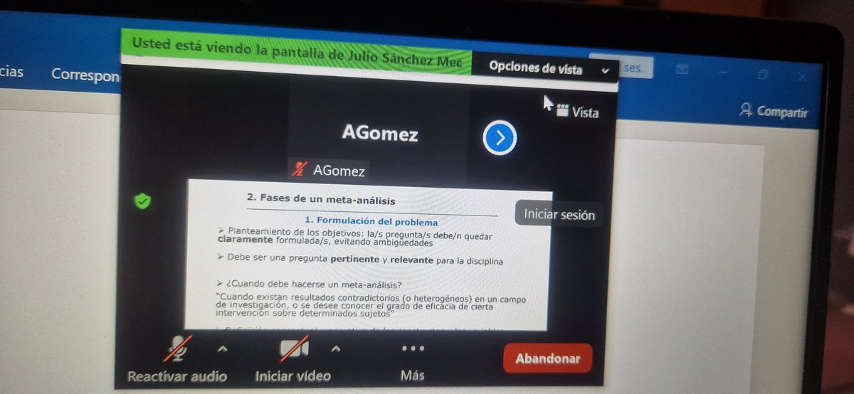 Que lujo asistir al curso de #Metaanálisis  en #CiendiasDeLaSalud de <a href="/aefisio/">AEF</a> y <a href="/FisioterapiAEFI/">Fisioterapia</a> con el Profesor #JulioSánchezMeca de la <a href="/UMU/">Universidad Murcia</a>