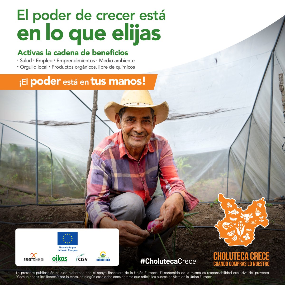 #Honduras | Al elegir lo local, no solo comprás, ¡transformás vidas! Nos hace crecer a todas y todos. Una campaña del proyecto Comunidades Resilientes, con el apoyo financiero de la <a href="/UEenHonduras/">Unión Europea en Honduras</a>  #cholutecacrece