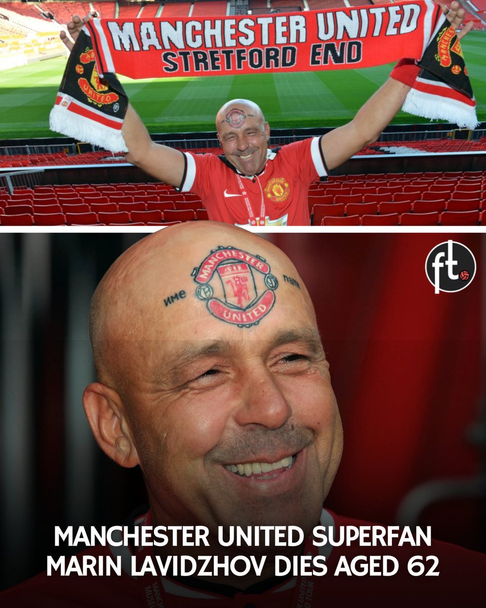 🔴 Marin Levidzhov, the Bulgarian football fan who battled to change his legal name to Manchester United has died this week. 

Marin Zdravkov Lavidzhov – a construction worker from Bulgaria – was inspired to follow the Red Devils after their heroic Champions League win in 1999.