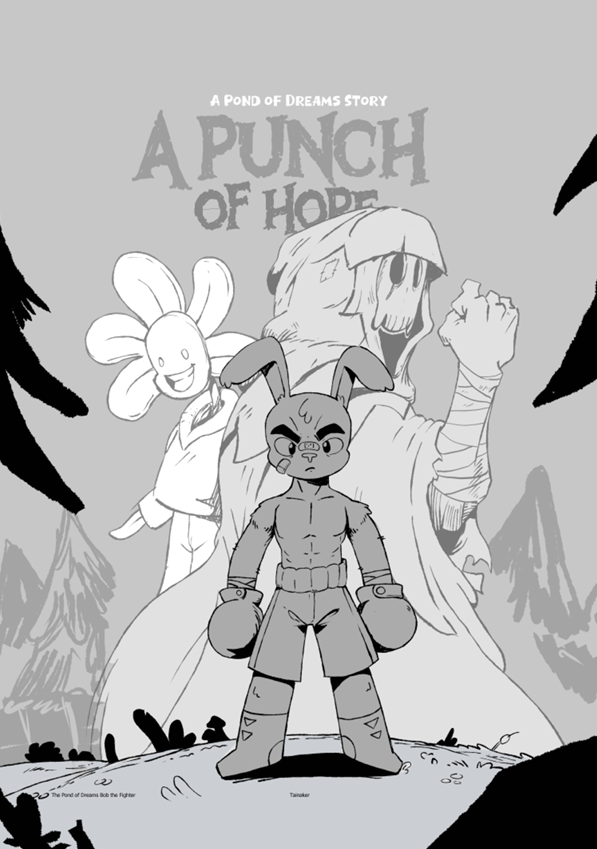 I've been doing a bit of everything lately.  

This is a test for the cover of the comic i'm doing to expand the world of the Pond...

Right now i have 80 pages sketched with the whole story done...

Market is doing it's market things, but creatively... I'm feeling good.