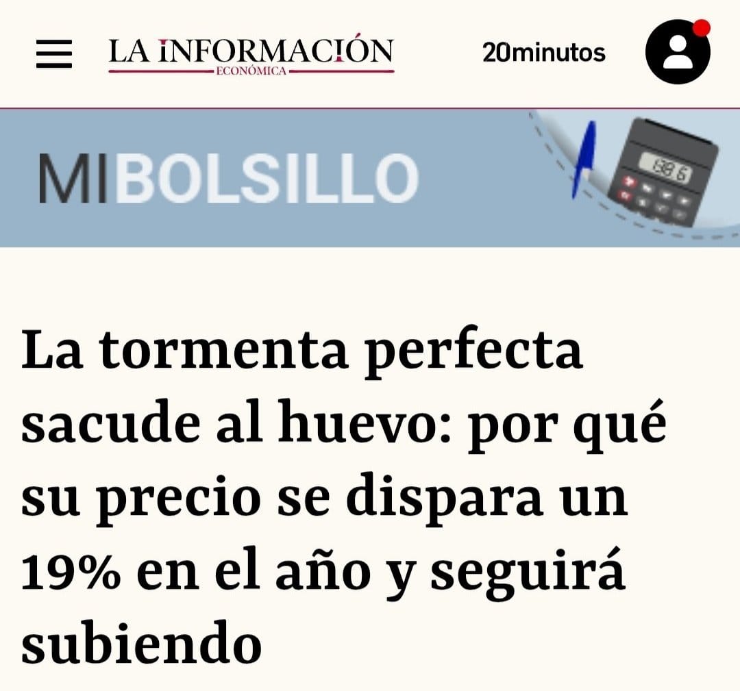 Misifu72's tweet image. El médico revisa los análisis, se ajusta las gafas y le dice al paciente:
—No va a poder comer huevos.
—¿Por el colesterol, doctor?
—No, por el precio al que se están poniendo.