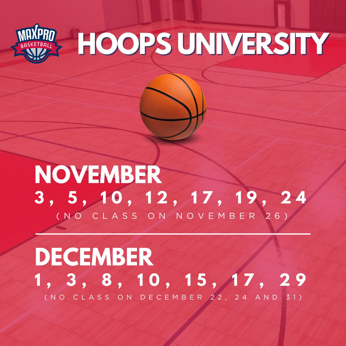MAXPROBALL's tweet image. Hoops U helps athletes sharpen skills, build basketball IQ, and gain the confidence to compete at a higher level. Learn more and sign up: maxprobasketball.com/hoops-universi…
#MaxProBasketball #MaxPro #HoustonTX #NorthHouston #SpringTX #KleinTX #TheWoodlands #TheWoodlandsTX