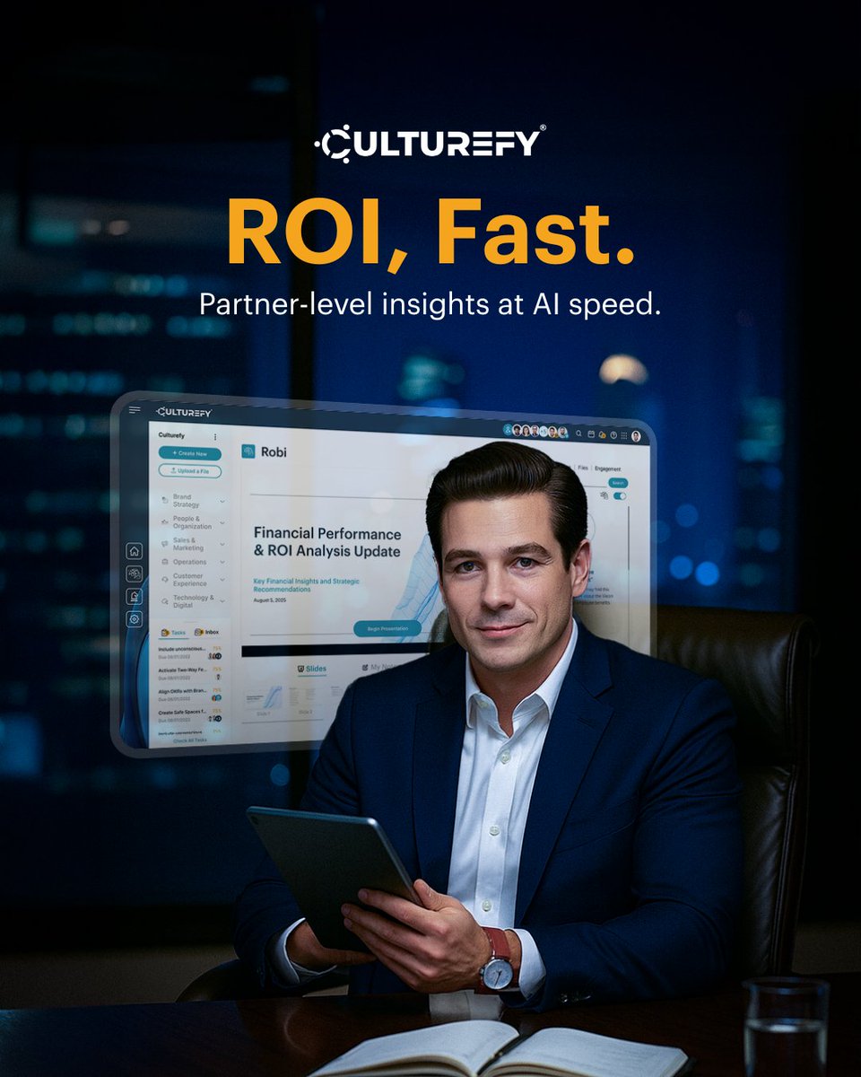 CulturefyAi's tweet image. Culturefy’s Robi® delivers partner-level insights at AI speed turning data into instant, actionable strategy.

According to Deloitte (2024), 79% of executives say AI boosts efficiency &amp;amp; decision speed the key to real ROI.
Source: Deloitte State of AI
#Culturefy #Robi #AIExecution