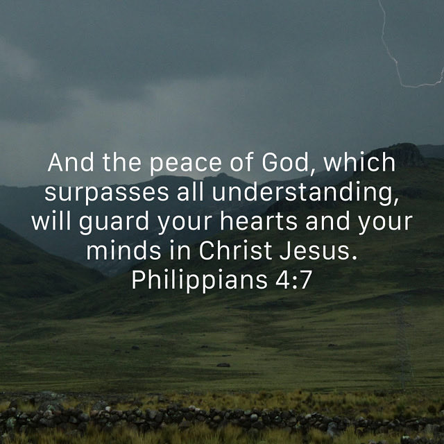 42_Heather's tweet image. “And the peace of God, which surpasses all understanding, will guard your hearts and your minds in Christ Jesus.” Philippians 4:7 ESV #scripture #bible #peace #God #christ