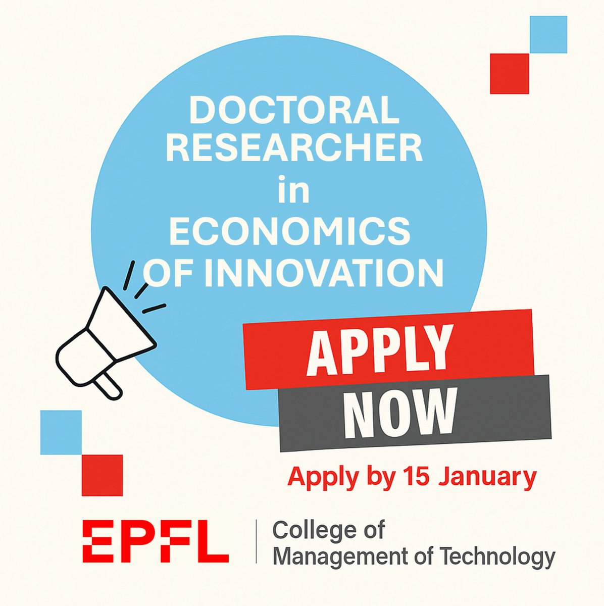 gderasse's tweet photo. 📢 I am hiring!

🎓 Looking for a bright Ph.D. student in the economics of innovation. Anyone with a quantitative background is welcome to apply.

➡️ Details at https://t.co/Ul93dYQ6L4 https://t.co/Gs7umqTJjd