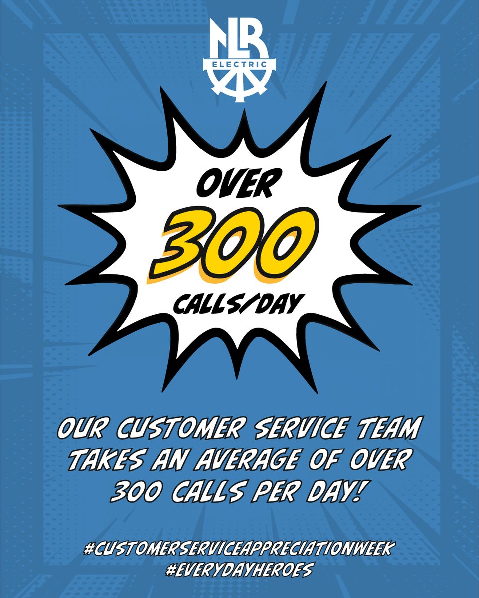 NLRElectric's tweet image. Ever wonder how many calls our Customer Service team gets a day? Over the last year, we received an average of 300 calls per day. Our representatives are here to help with your needs, rain or shine! #customerserviceappreciationweek