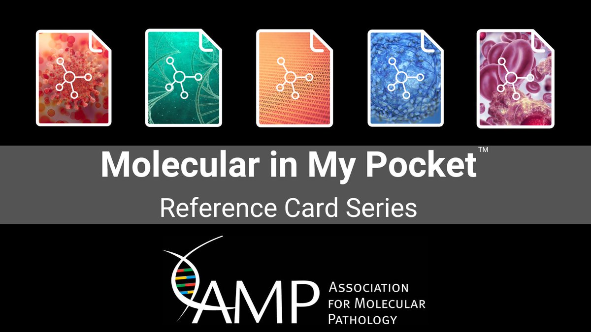 AMPath's tweet image. Seeking concise molecular diagnostics information? We’re excited to announce that our Molecular in My Pocket™ cards have been newly updated for 2025!
Print them out to have on hand in your workspace or download them to your phone for on-the-go access!
amp.org/MIMP